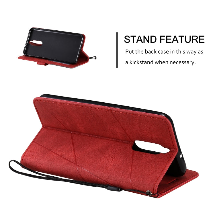 For Huawei Mate 10 Lite Skin Feel Splicing Horizontal Flip Leather Case with Holder & Card Slots & Wallet & Photo Frame(Red) - Huawei Cases by buy2fix | Online Shopping UK | buy2fix