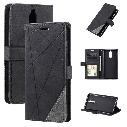 For Huawei Mate 10 Lite Skin Feel Splicing Horizontal Flip Leather Case with Holder & Card Slots & Wallet & Photo Frame(Black) - Huawei Cases by buy2fix | Online Shopping UK | buy2fix