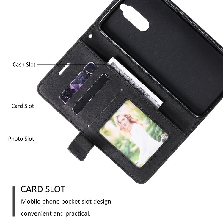For Huawei Mate 10 Lite Skin Feel Splicing Horizontal Flip Leather Case with Holder & Card Slots & Wallet & Photo Frame(Black) - Huawei Cases by buy2fix | Online Shopping UK | buy2fix