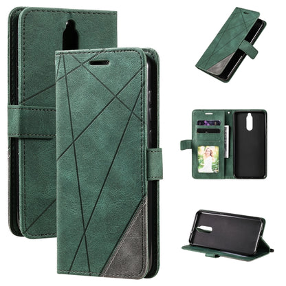 For Huawei Mate 10 Lite Skin Feel Splicing Horizontal Flip Leather Case with Holder & Card Slots & Wallet & Photo Frame(Green) - Huawei Cases by buy2fix | Online Shopping UK | buy2fix