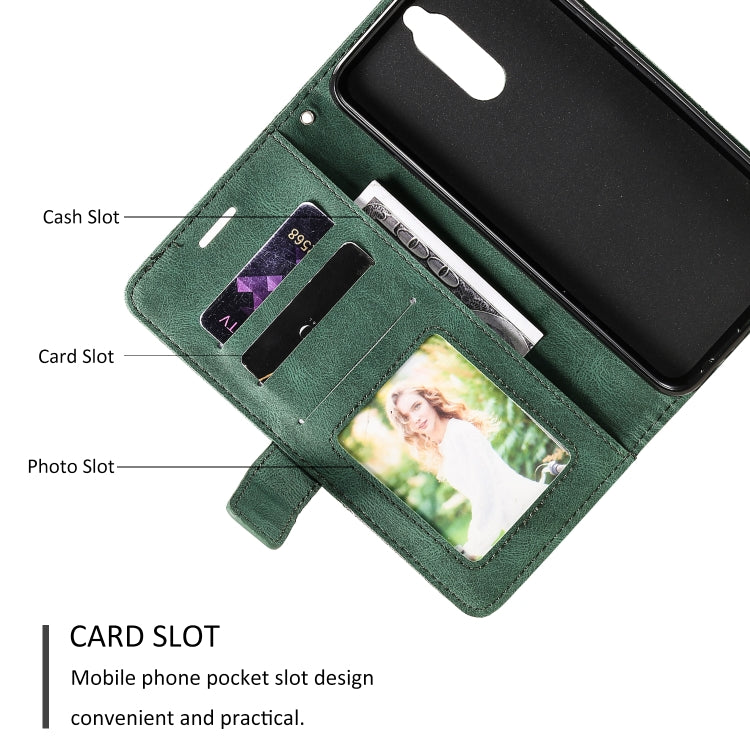 For Huawei Mate 10 Lite Skin Feel Splicing Horizontal Flip Leather Case with Holder & Card Slots & Wallet & Photo Frame(Green) - Huawei Cases by buy2fix | Online Shopping UK | buy2fix