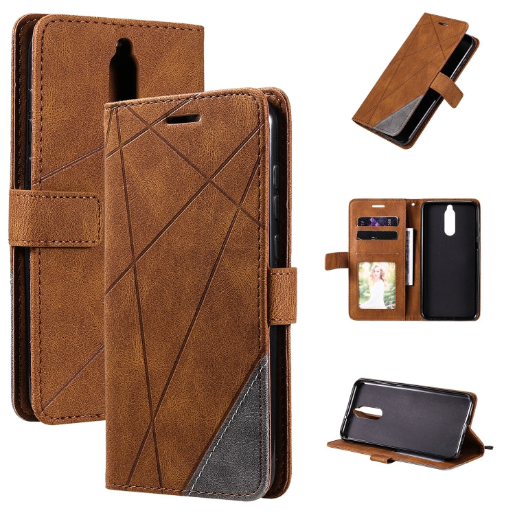 For Huawei Mate 10 Lite Skin Feel Splicing Horizontal Flip Leather Case with Holder & Card Slots & Wallet & Photo Frame(Brown) by buy2fix