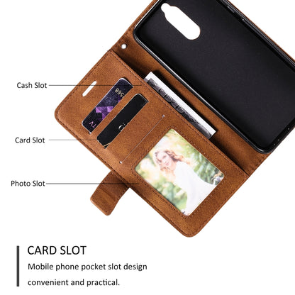 For Huawei Mate 10 Lite Skin Feel Splicing Horizontal Flip Leather Case with Holder & Card Slots & Wallet & Photo Frame(Brown) by buy2fix