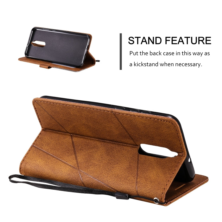 For Huawei Mate 10 Lite Skin Feel Splicing Horizontal Flip Leather Case with Holder & Card Slots & Wallet & Photo Frame(Brown) by buy2fix