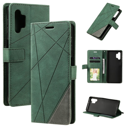 For Samsung Galaxy A32 5G Skin Feel Splicing Horizontal Flip Leather Case with Holder & Card Slots & Wallet & Photo Frame(Green) by buy2fix