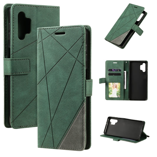 For Samsung Galaxy A32 5G Skin Feel Splicing Horizontal Flip Leather Case with Holder & Card Slots & Wallet & Photo Frame(Green) by buy2fix