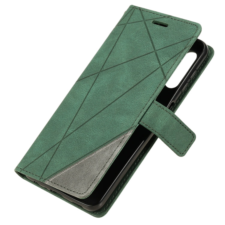 For Samsung Galaxy A32 5G Skin Feel Splicing Horizontal Flip Leather Case with Holder & Card Slots & Wallet & Photo Frame(Green) by buy2fix