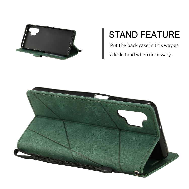 For Samsung Galaxy A32 5G Skin Feel Splicing Horizontal Flip Leather Case with Holder & Card Slots & Wallet & Photo Frame(Green) by buy2fix