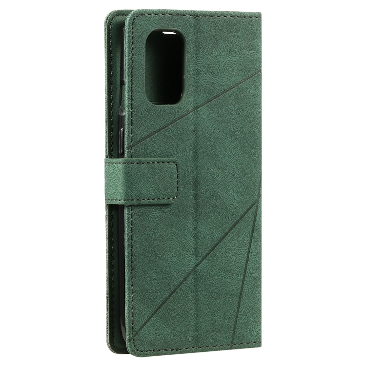 For OnePlus 8T Skin Feel Splicing Horizontal Flip Leather Case with Holder & Card Slots & Wallet & Photo Frame(Green) by buy2fix