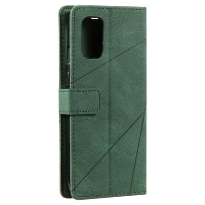 For OnePlus 8T Skin Feel Splicing Horizontal Flip Leather Case with Holder & Card Slots & Wallet & Photo Frame(Green) by buy2fix