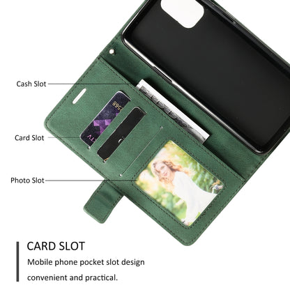 For OnePlus 8T Skin Feel Splicing Horizontal Flip Leather Case with Holder & Card Slots & Wallet & Photo Frame(Green) by buy2fix