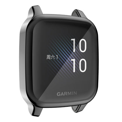 For Garmin Venu Sq Full Coverage TPU Electroplating Protective Case(Black) - Watch Cases by buy2fix | Online Shopping UK | buy2fix