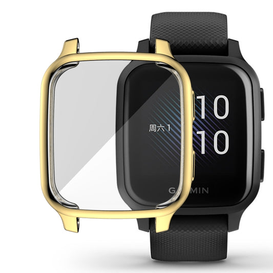 For Garmin Venu Sq Full Coverage TPU Electroplating Protective Case(Gold) - Watch Cases by buy2fix | Online Shopping UK | buy2fix