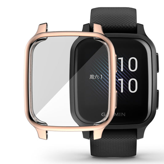 For Garmin Venu Sq Full Coverage TPU Electroplating Protective Case(Rose Gold) - Watch Cases by buy2fix | Online Shopping UK | buy2fix