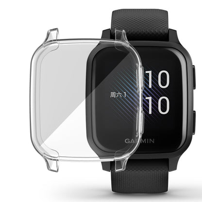 For Garmin Venu Sq Full Coverage TPU Electroplating Protective Case(Transparent) - Watch Cases by buy2fix | Online Shopping UK | buy2fix