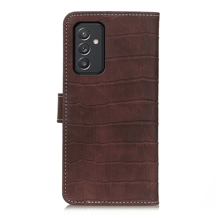 For Samsung Galaxy A82 5G / Quantum 2 Crocodile Texture Horizontal Flip Leather Case with Holder & Card Slots & Wallet(Brown) by buy2fix