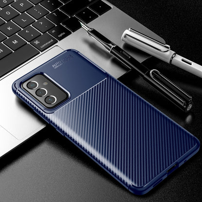 For Samsung Galaxy A82 5G Carbon Fiber Texture Shockproof TPU Case(Blue) by buy2fix