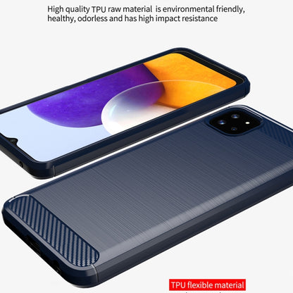 For Samsung Galaxy A22 5G Brushed Texture Carbon Fiber TPU Case(Black) by buy2fix