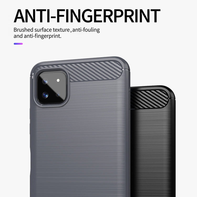 For Samsung Galaxy A22 5G Brushed Texture Carbon Fiber TPU Case (Grey) by buy2fix