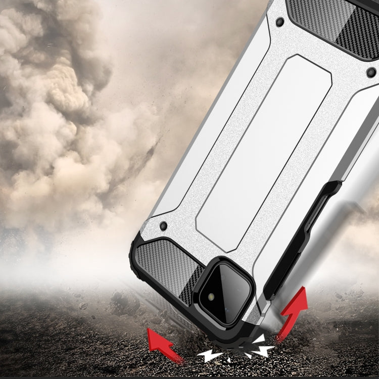 For Samsung Galaxy A22 5G Magic Armor TPU + PC Combination Case(Navy Blue) by buy2fix