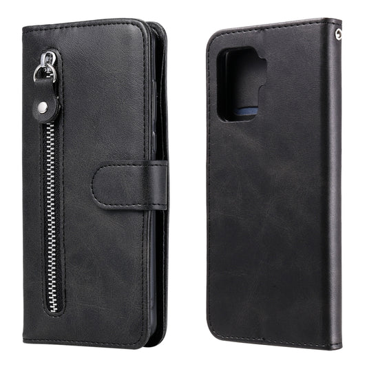 For OPPO A94 4G / F19 Pro / Reno5 F Fashion Calf Texture Zipper Horizontal Flip Leather Case with Stand & Card Slots & Wallet(Black) by buy2fix