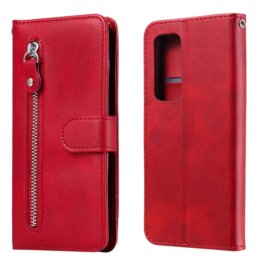 For OPPO Reno5 Pro Plus / Find X3 Neo Fashion Calf Texture Zipper Horizontal Flip Leather Case with Stand & Card Slots & Wallet(Red) - OPPO Cases by buy2fix | Online Shopping UK | buy2fix