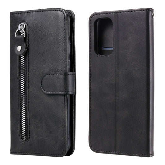 For OPPO Reno5 / Find X3 Lite Fashion Calf Texture Zipper Horizontal Flip Leather Case with Stand & Card Slots & Wallet(Black) by buy2fix