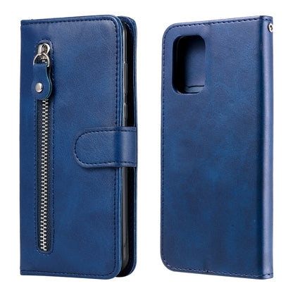 For Xiaomi Redmi Note 10 4G / Note 10S Fashion Calf Texture Zipper Horizontal Flip Leather Case with Stand & Card Slots & Wallet(Blue) - Xiaomi Cases by buy2fix | Online Shopping UK | buy2fix