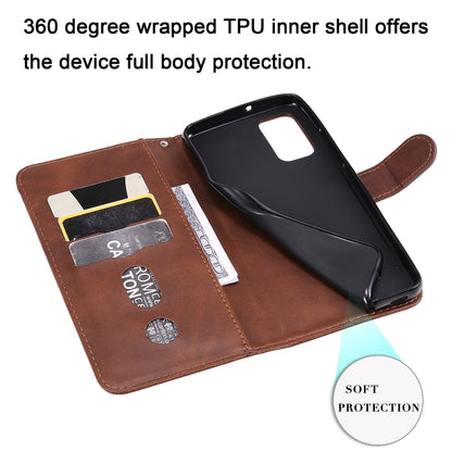 For Samsung Galaxy A32 4G Fashion Calf Texture Zipper Horizontal Flip Leather Case with Stand & Card Slots & Wallet(Brown) by buy2fix