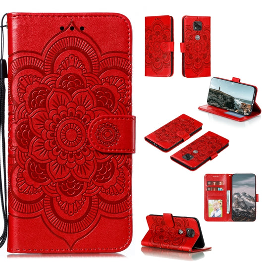For Xiaomi Redmi Note 10 5G Mandala Embossing Pattern Horizontal Flip PU Leather Case with Holder & Card Slots & Wallet & Lanyard(Red) - Xiaomi Cases by buy2fix | Online Shopping UK | buy2fix