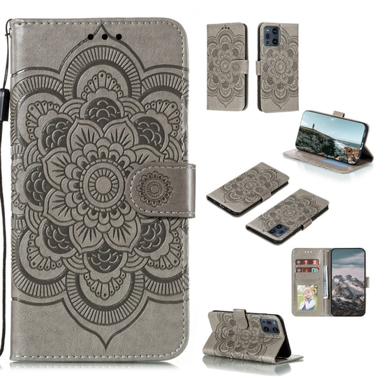 For Xiaomi Redmi Note 10 5G Mandala Embossing Pattern Horizontal Flip PU Leather Case with Holder & Card Slots & Wallet & Lanyard(Grey)