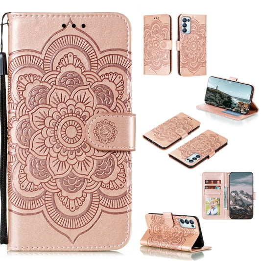 For Xiaomi Redmi Note 10 5G Mandala Embossing Pattern Horizontal Flip PU Leather Case with Holder & Card Slots & Wallet & Lanyard(Rose Gold) - Xiaomi Cases by buy2fix | Online Shopping UK | buy2fix