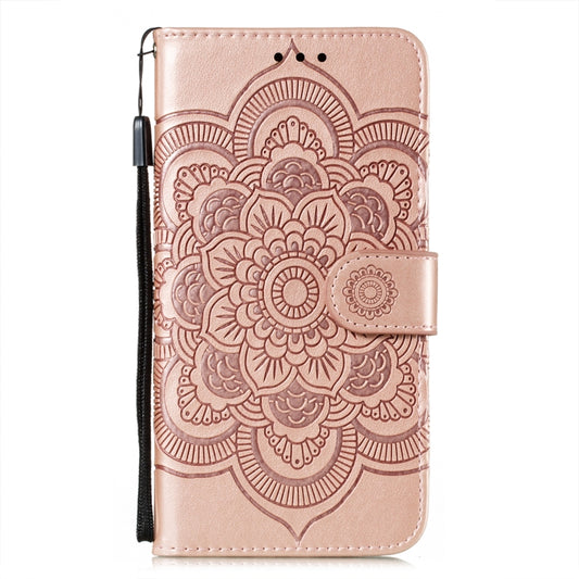 For Xiaomi Redmi Note 10 5G Mandala Embossing Pattern Horizontal Flip PU Leather Case with Holder & Card Slots & Wallet & Lanyard(Rose Gold) - Xiaomi Cases by buy2fix | Online Shopping UK | buy2fix