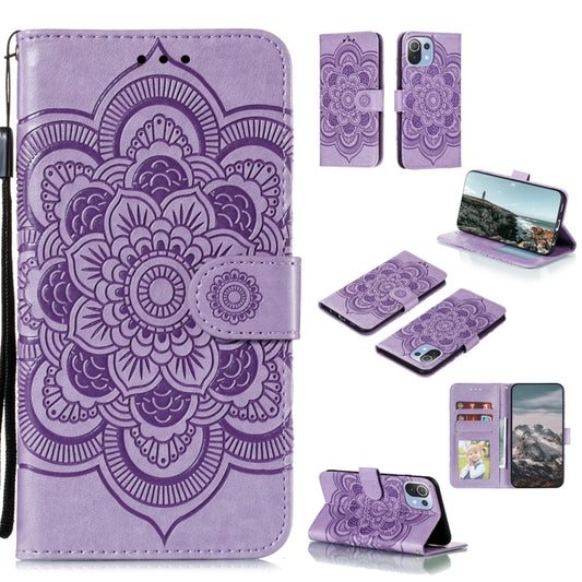 For Xiaomi Redmi Note 10 5G Mandala Embossing Pattern Horizontal Flip PU Leather Case with Holder & Card Slots & Wallet & Lanyard(Purple) - Xiaomi Cases by buy2fix | Online Shopping UK | buy2fix