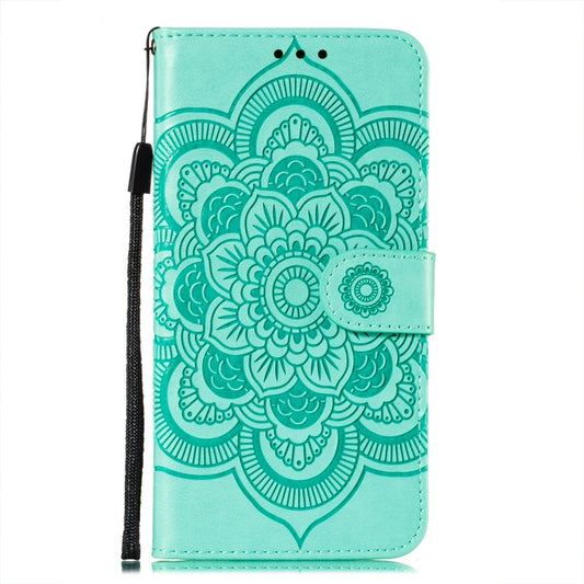 For Xiaomi Redmi Note 10 5G Mandala Embossing Pattern Horizontal Flip PU Leather Case with Holder & Card Slots & Wallet & Lanyard(Green) - Xiaomi Cases by buy2fix | Online Shopping UK | buy2fix