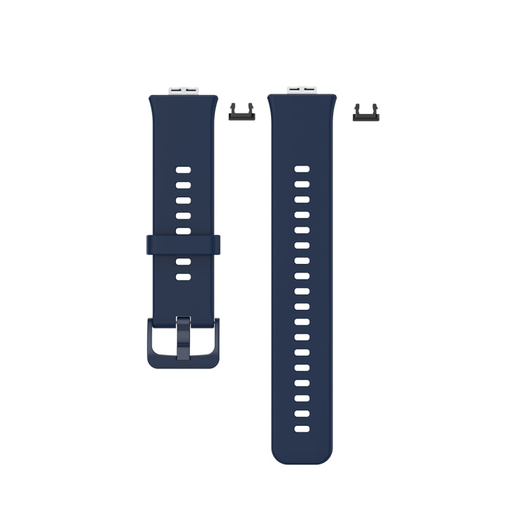 For Huawei Watch Fit Protective Silicone Case + Silicone Watch Band Kit(Dark Blue) - Watch Bands by buy2fix | Online Shopping UK | buy2fix