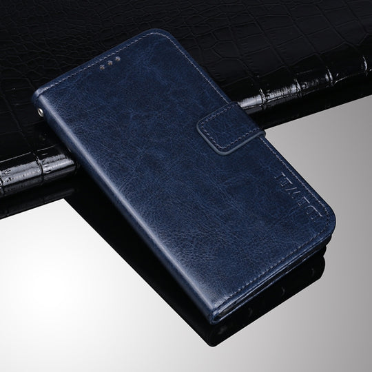 For Ulefone Armor 10 5G idewei Crazy Horse Texture Horizontal Flip Leather Case with Holder & Card Slots & Wallet(Blue)
