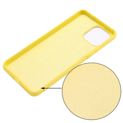 For Xiaomi Mi 11 Lite Solid Color Liquid Silicone Dropproof Full Coverage Protective Case(Yellow) - Xiaomi Cases by buy2fix | Online Shopping UK | buy2fix