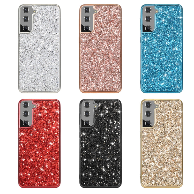 For Samsung Galaxy S21 FE Glitter Powder Shockproof TPU Protective Case(Gold) by buy2fix