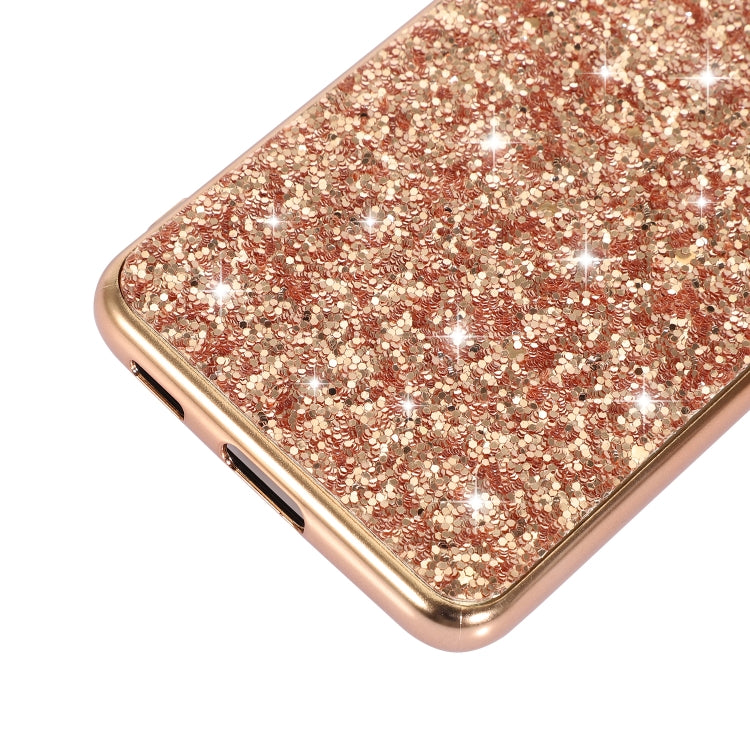 For Samsung Galaxy S21 FE Glitter Powder Shockproof TPU Protective Case(Gold) by buy2fix