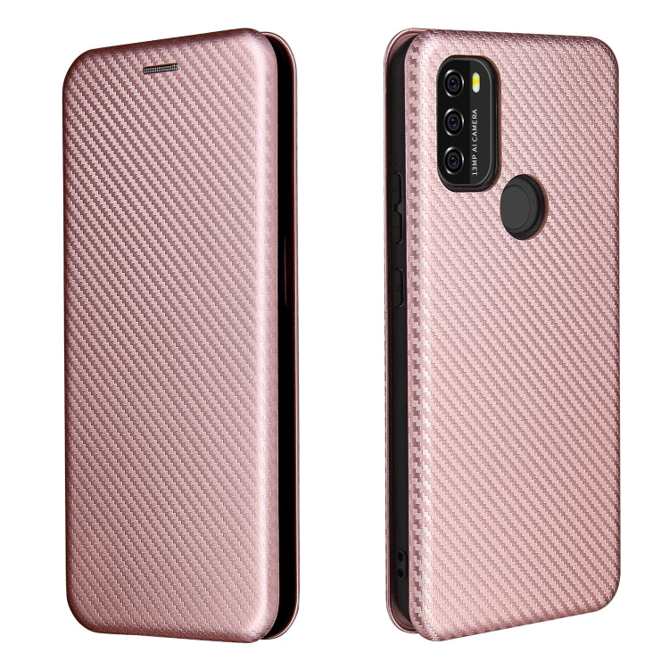 For Blackview A70 (2021) Carbon Fiber Texture Horizontal Flip TPU + PC + PU Leather Case with Card Slot(Pink) - More Brand by buy2fix | Online Shopping UK | buy2fix