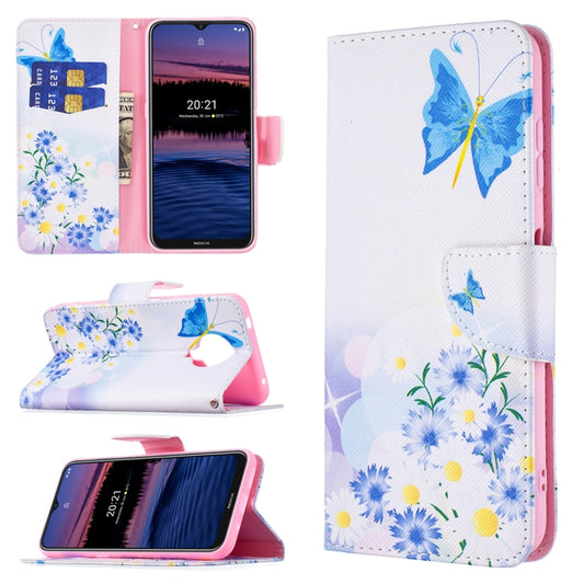 For Nokia G20 / G10 Colored Drawing Pattern Horizontal Flip Leather Case with Holder & Card Slots & Wallet(Butterfly Love) - Nokia Cases by buy2fix | Online Shopping UK | buy2fix