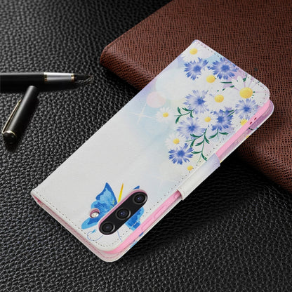 For Samsung Galaxy S21 FE Colored Drawing Pattern Horizontal Flip Leather Case with Holder & Card Slots & Wallet(Butterfly Love) by buy2fix