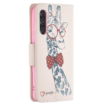 For Samsung Galaxy S21 FE Colored Drawing Pattern Horizontal Flip Leather Case with Holder & Card Slots & Wallet(Deer) by buy2fix