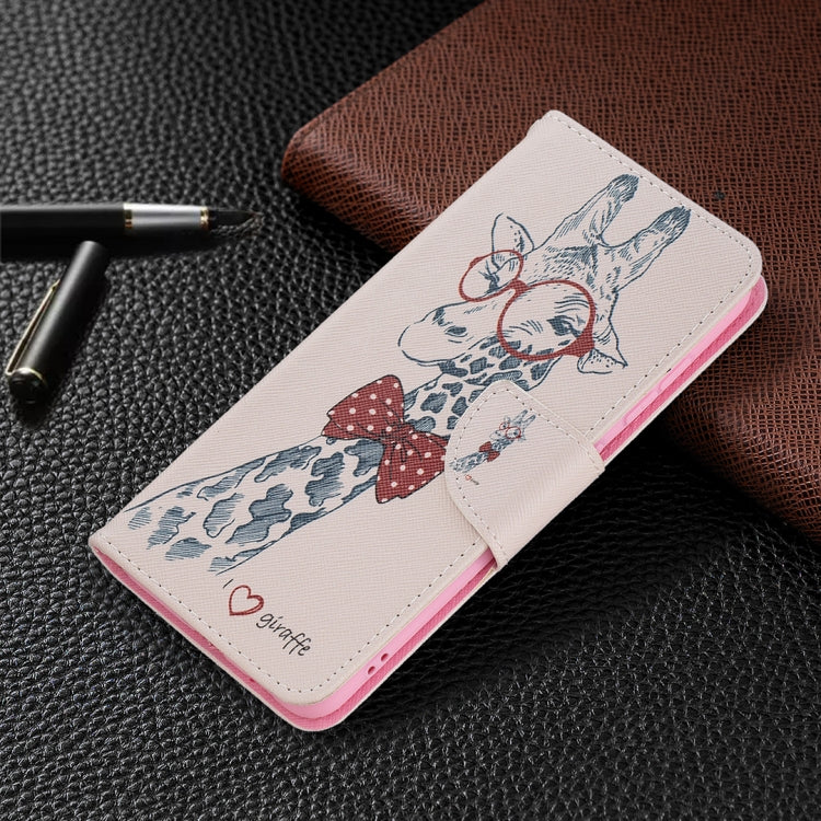 For Samsung Galaxy S21 FE Colored Drawing Pattern Horizontal Flip Leather Case with Holder & Card Slots & Wallet(Deer) by buy2fix