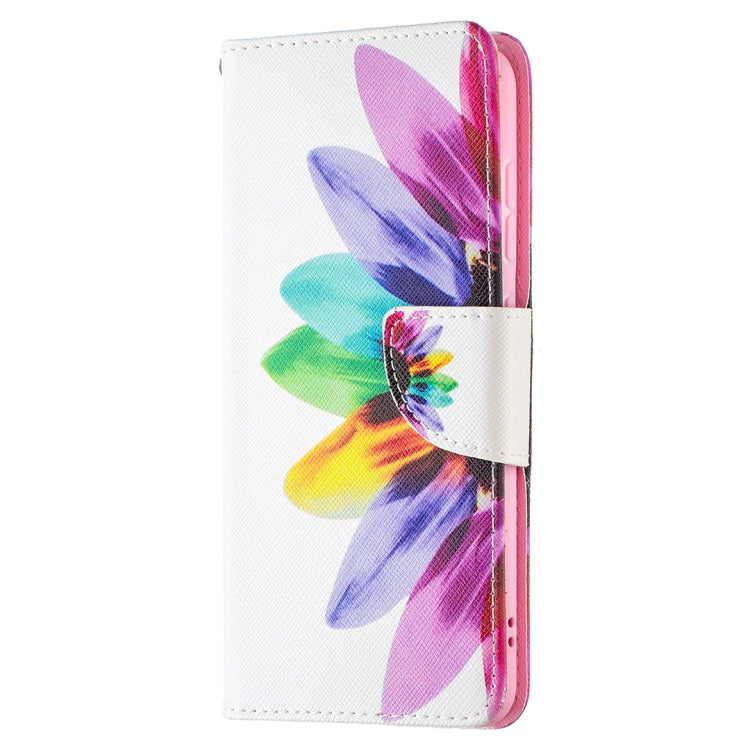 For Samsung Galaxy S21 FE Colored Drawing Pattern Horizontal Flip Leather Case with Holder & Card Slots & Wallet(Sun Flower) by buy2fix