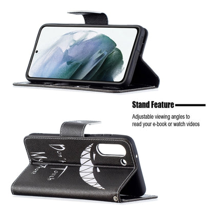 For Samsung Galaxy S21 FE Colored Drawing Pattern Horizontal Flip Leather Case with Holder & Card Slots & Wallet(Smirk) by buy2fix
