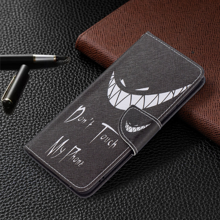 For Samsung Galaxy S21 FE Colored Drawing Pattern Horizontal Flip Leather Case with Holder & Card Slots & Wallet(Smirk) by buy2fix