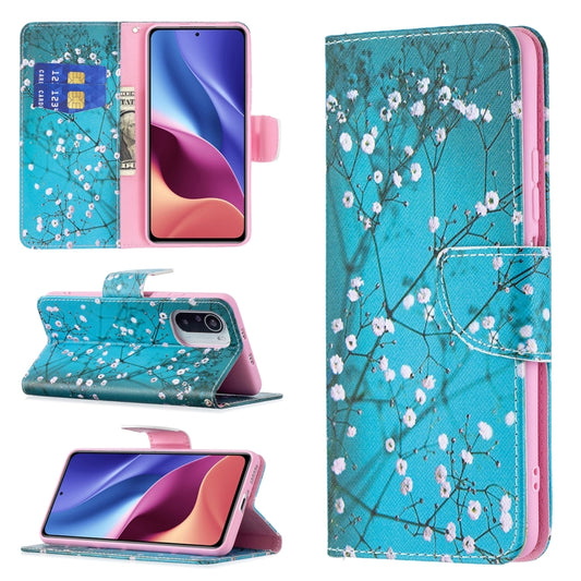 For Xiaomi Mi 11i / Poco F3 / Redmi K40 Colored Drawing Pattern Horizontal Flip Leather Case with Holder & Card Slots & Wallet(Plum Blossom) - Nokia Cases by buy2fix | Online Shopping UK | buy2fix