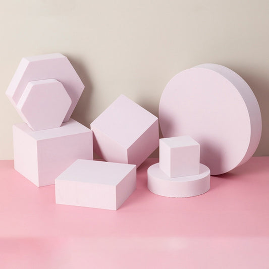 8 in 1 Different Sizes Geometric Cube Solid Color Photography Photo Background Table Shooting Foam Props(Light Pink) - Geometric Props by buy2fix | Online Shopping UK | buy2fix
